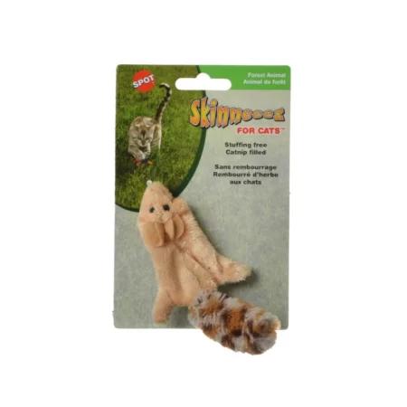 Skinneeez Squirrel Stuffing Catnip Filled Cat Toy