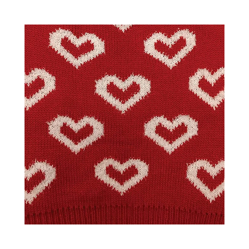 All Over Hearts Dog Sweater Red2 All Over Hearts Dog Sweater Red