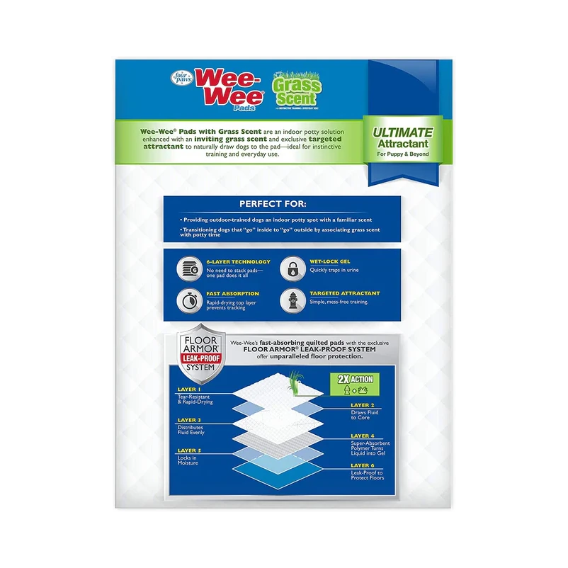 Wee Wee Grass Scented Puppy Pads2 Wee Wee Grass Scented Puppy Pads